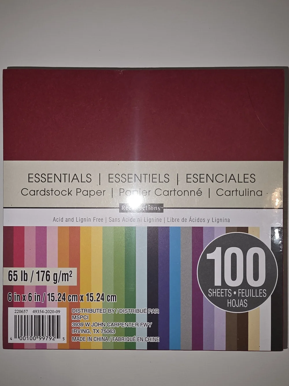 Crafters Essentials Recollections Essentials Cardstock Paper Pack – (100 Sheets)